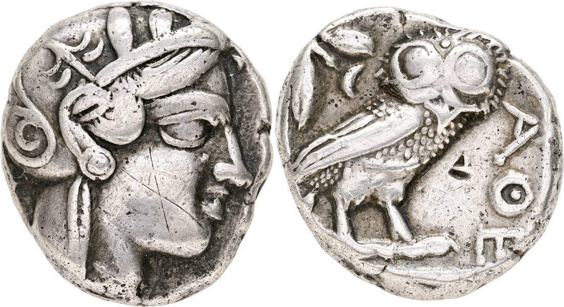 ATTICA. ATHENS (393-300 B.C.). AR tetradrachm