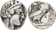 ATTICA. ATHENS (393-300 B.C.). AR tetradrachm