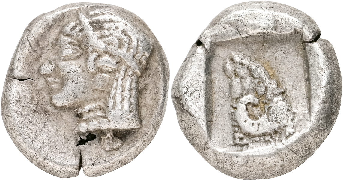 TROAS. KEBREN (Ca 450 B.C.). AR diobol