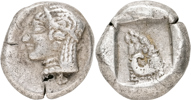 TROAS. KEBREN (Ca 450 B.C.). AR diobol