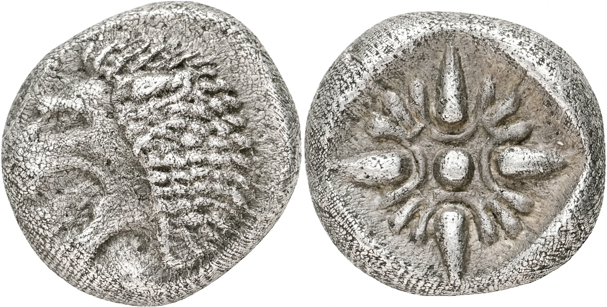 IONIA. MILETOS (525-494 B.C.). AR obol