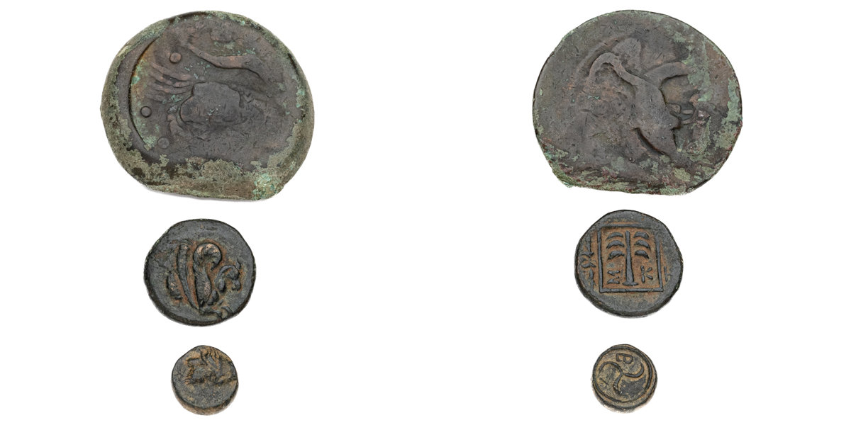 GREEK COINS. Lot of 3