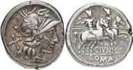 C. JUNIUS C.f. (149 B.C.). AR denarius