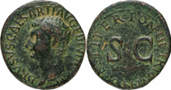 DRUSUS issued by Tiberius. AE as