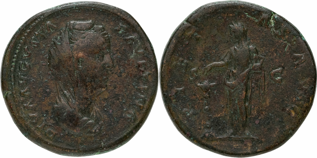 DIVA FAUSTINA SENIOR, AE sestertius