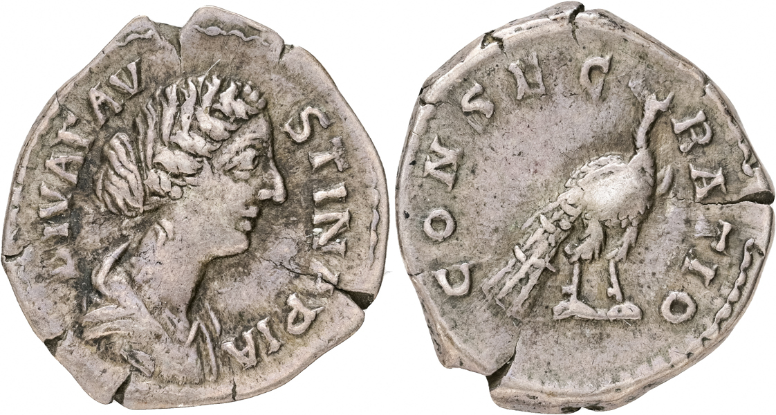 DIVA FAUSTINA JUNIOR. AR denarius