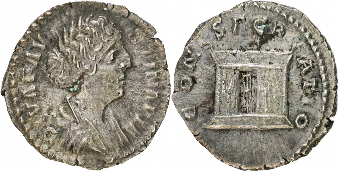 DIVA FAUSTINA JUNIOR. AR denarius