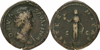 DIVA FAUSTINA JUNIOR. AE sestertius