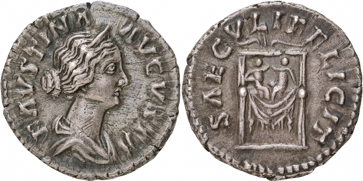 FAUSTINA JUNIOR. AR denarius