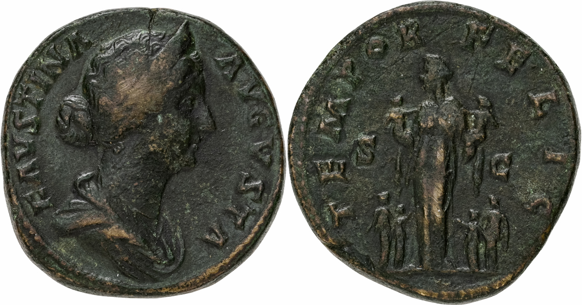 FAUSTINA JUNIOR. AE sestertius