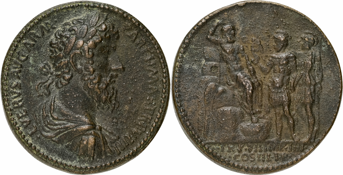 LUCIUS VERUS (A.D. 161-169). AE medal or Paduan