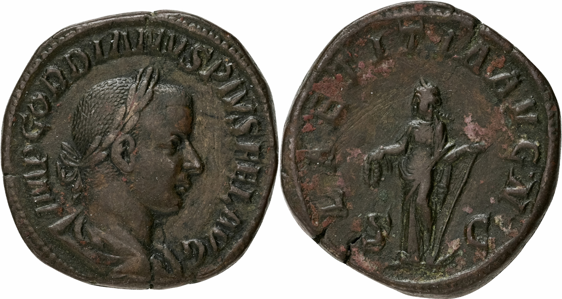 GORDIAN III (A.D. 238-244). AE sestertius