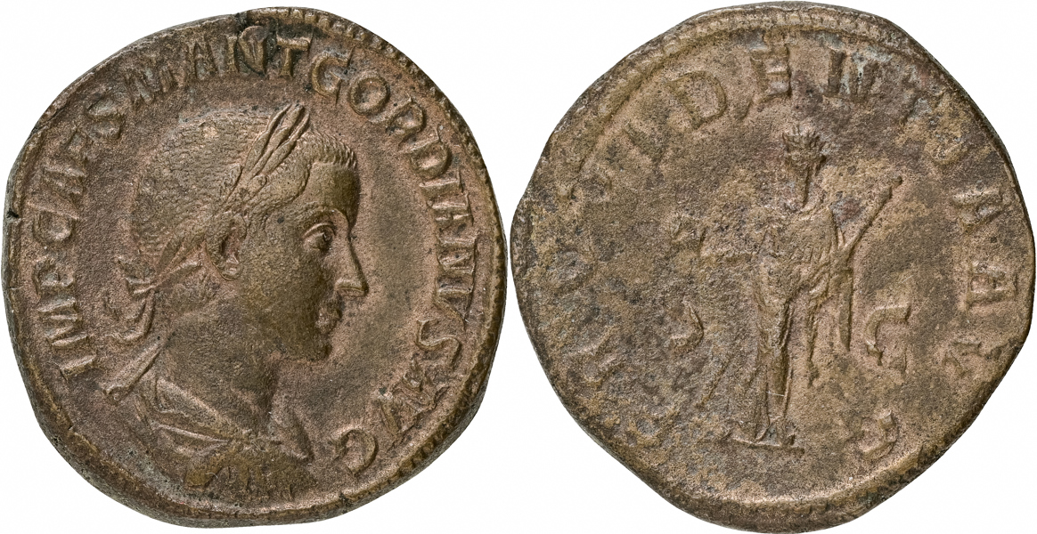 GORDIAN III (A.D. 238-244). AE sestertius