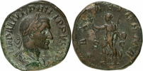 PHILIP I (A.D. 244-249). AE sestertius