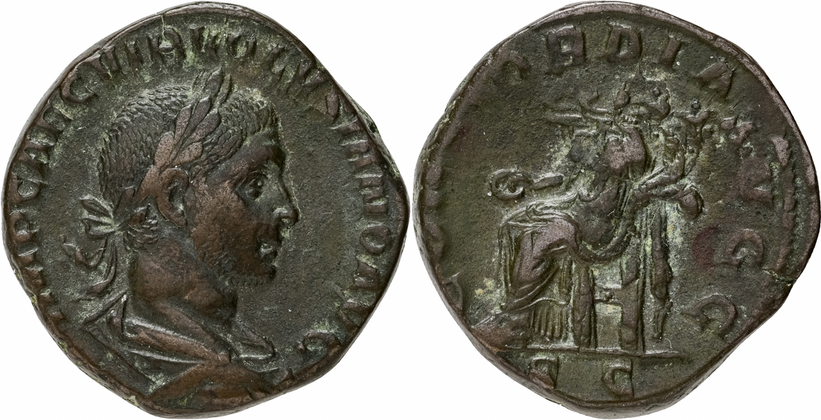 VOLUSIAN (A.D. 251-253). AE sestertius