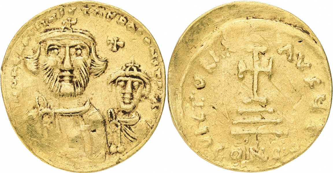 HERACLIUS (A.D 610-641). AV solidus
