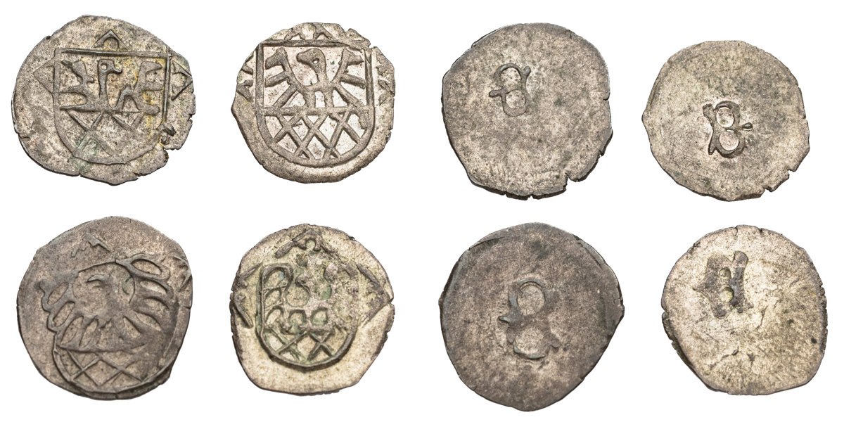 BOHEMIA & MORAVIA. Stadt Eger. Lot of 4