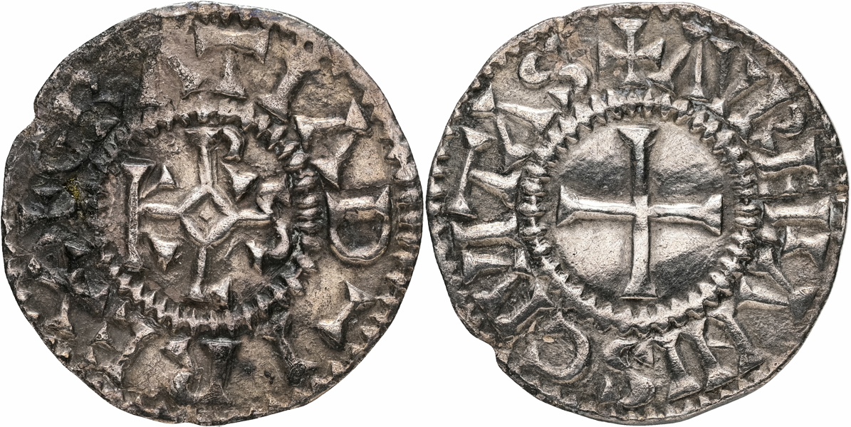CAROLINGIANS. Charles le Chauve. Orléans. Denier