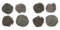 DENMARK. Erik Menved & Christoffer II. Penning. Lot of 4