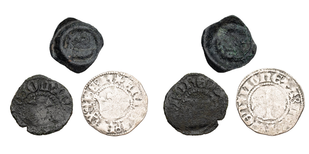 DENMARK. Erik Av Pommern. Lot of 3