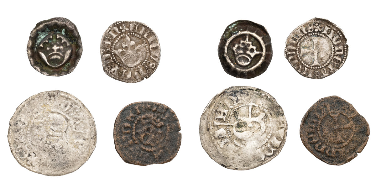 DENMARK. Erik af Pommern. Lot of 4