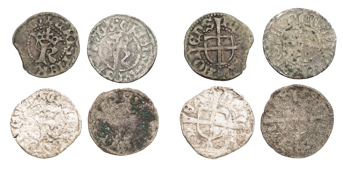 DENMARK. Christian I. Hvid. Malmö. Lot of 4