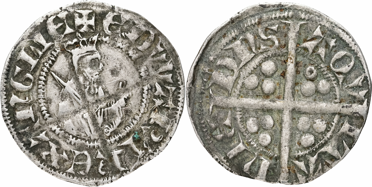 FRANCE. ANGLO-GALLIC. Edward III. Bordeaux. Esterlin Guyennois