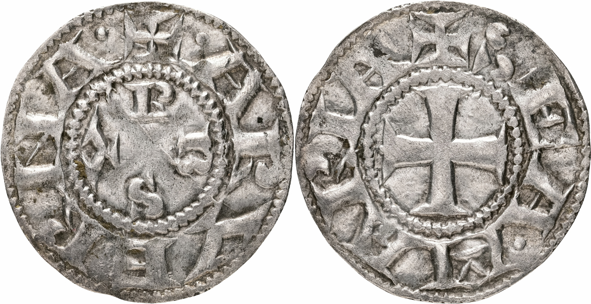 FRANCE. Auvergne. Bishopric of Clermont. Anonymous. Denier, c. 1030-1060