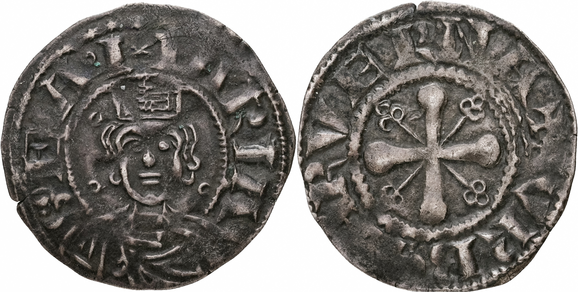 FRANCE. Auvergne. Bishopric of Clermont. Anonymous. Denier, c. 1100-1150