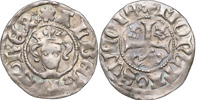ALBREKT AV MECKLENBURG (1364-1389). STOCKHOLM. Örtug med krönt, framåtvänt kungahuvud)(kors inom inre ring.