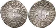 ERIK AV POMMERN (1396-1439). STOCKHOLM. Örtug med trekronorssköld på litet kors)(uncialt E på litet kors.