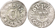 KRISTIAN I (1457-1461). STOCKHOLM. Örtug med uncialt C)(trekronorssköld på stort kors.