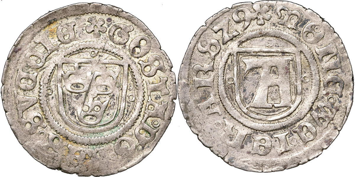 GUSTAV I (1521-1560). VÄSTERÅS. Örtug 1529.