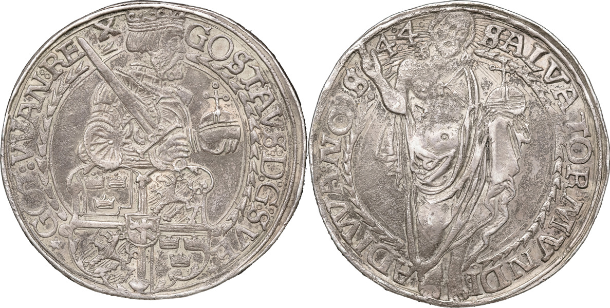 GUSTAV I (1521-1560). SVARTSJÖ. Daler 1544.