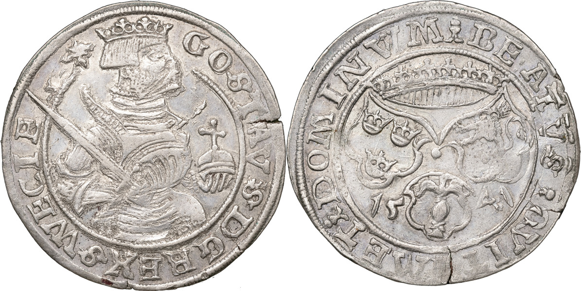 GUSTAV I (1521-1560). SVARTSJÖ. Mark 1541.
