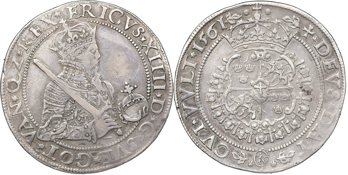 ERIK XIV (1560-1568). STOCKHOLM. Daler 1561.
