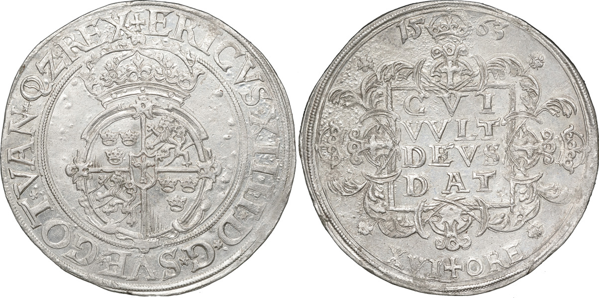 ERIK XIV (1560-1568). STOCKHOLM. 16 öre (2 mark) 1563.