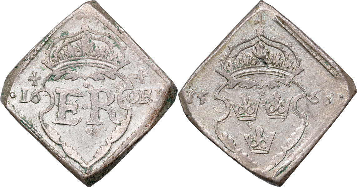 ERIK XIV (1560-1568). STOCKHOLM. 16 öre 1563.