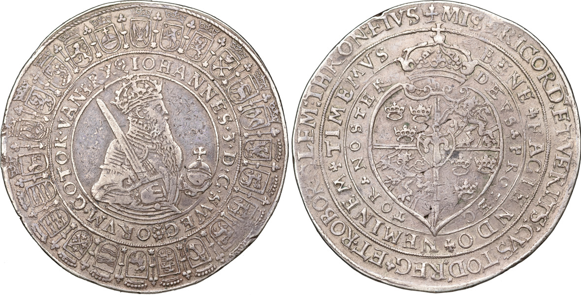 JOHAN III (1568-1592). STOCKHOLM. 2 daler utan årtal.