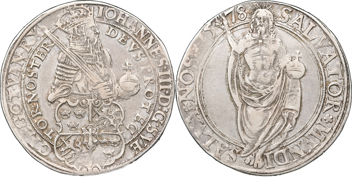JOHAN III (1568-1592). STOCKHOLM. Daler 1578.