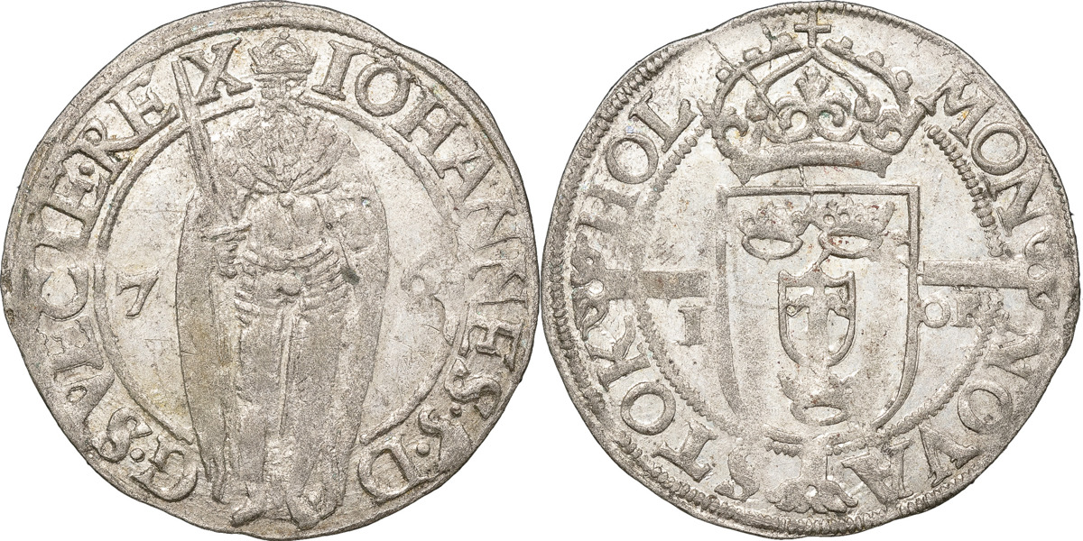 JOHAN III (1568-1592). STOCKHOLM. Öre 1576.