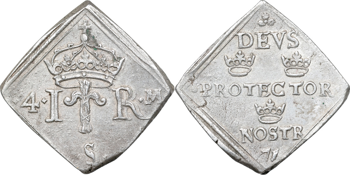 JOHAN III (1568-1592). STOCKHOLM. 4 mark 1571.