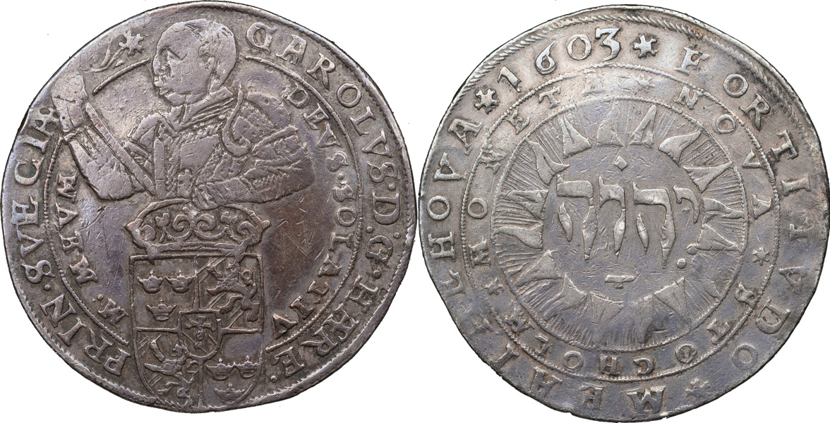 KARL, RIKSFÖRESTÅNDARE (1598-1604). STOCKHOLM. Daler 1603.