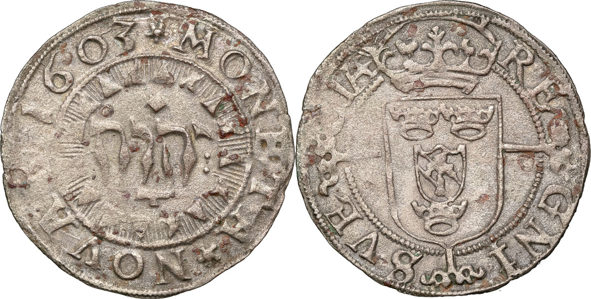 KARL, RIKSFÖRESTÅNDARE (1598-1604). STOCKHOLM. Öre 1603.