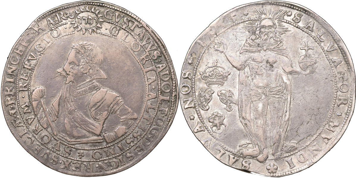 GUSTAV II ADOLF (1611-1632). STOCKHOLM. Riksdaler 1615.