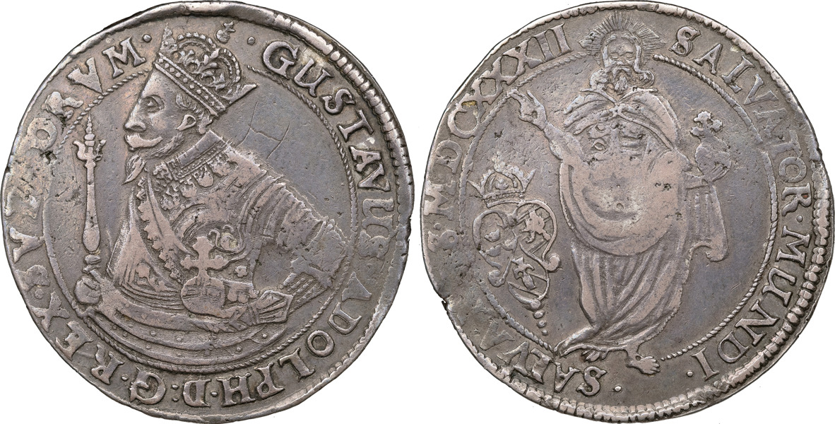 GUSTAV II ADOLF (1611-1632). STOCKHOLM. Riksdaler 1632.