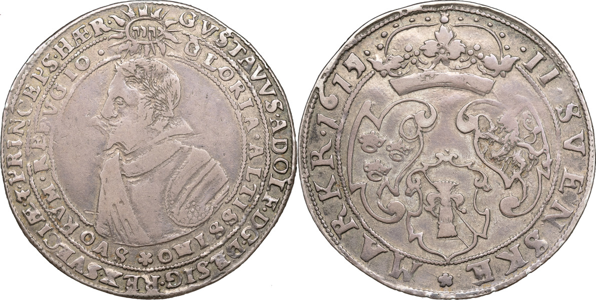 GUSTAV II ADOLF (1611-1632). STOCKHOLM. 2 mark 1617.