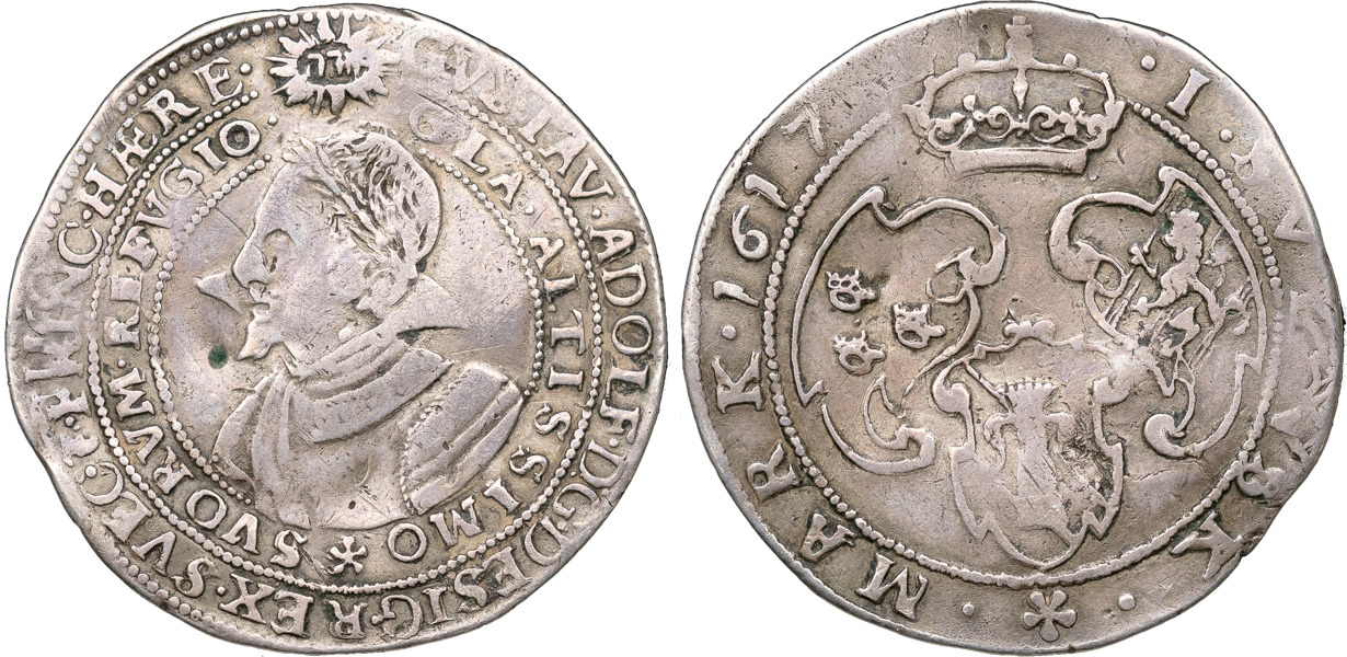 GUSTAV II ADOLF (1611-1632). STOCKHOLM. Mark 1617.