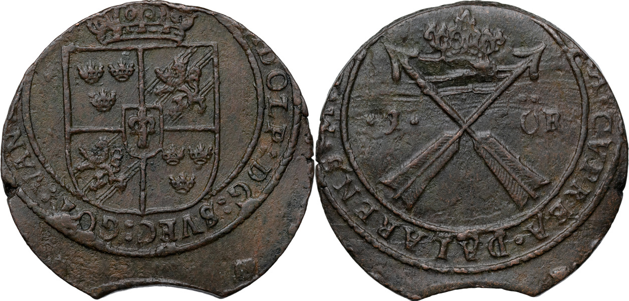 GUSTAV II ADOLF (1611-1632). SÄTER. Öre utan synligt åtal (sannolikt 1629, men möjligen 1630).