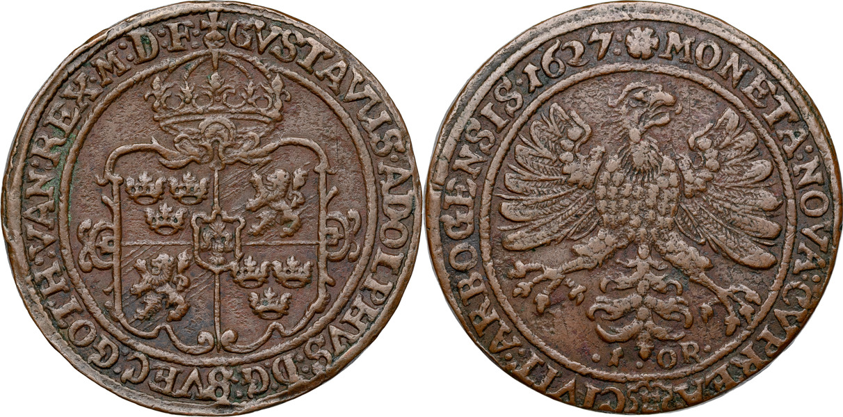 GUSTAV II ADOLF (1611-1632). ARBOGA. Öre 1627.